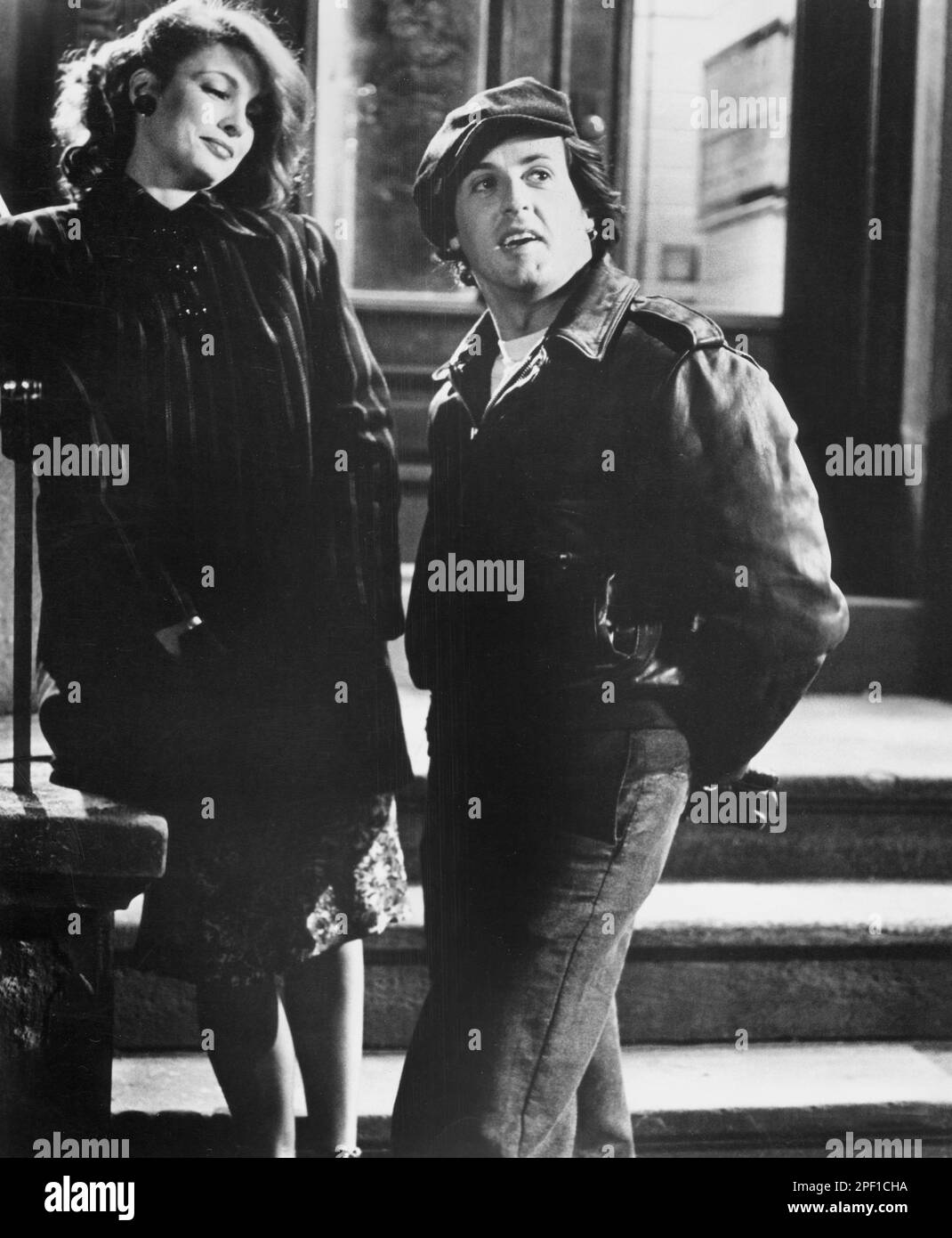 Anne Archer, Sylvester Stallone, am Set des Films, „Paradise Alley“, Universal Pictures, 1978 Stockfoto