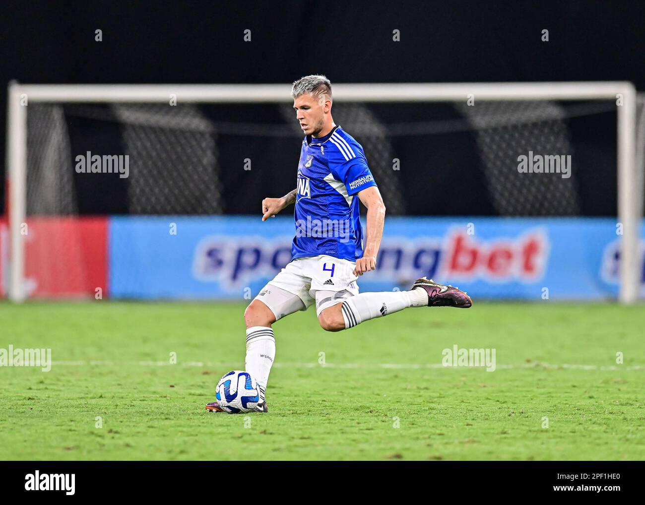 15. März 2023; Stadium Mineira, Belo Horizonte, Brasilien: Copa Libertadores, Atletico Mineiro versus Millonarios: Juan Pablo Vargas von Millonarios Stockfoto