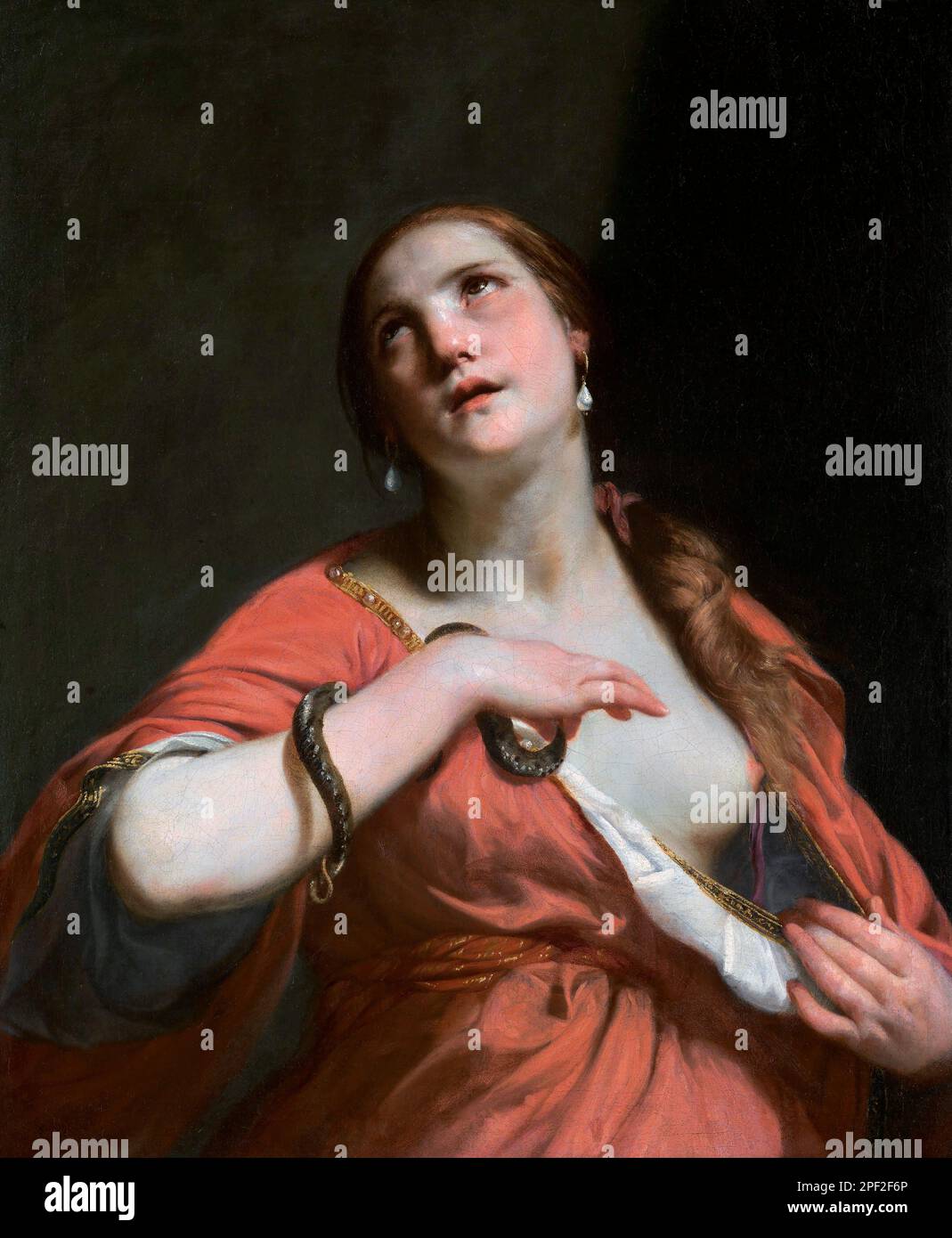 Der Tod von Kleopatra von Guido Cagnacci (1601-1663), Öl auf Leinwand, c.1645-55 Stockfoto