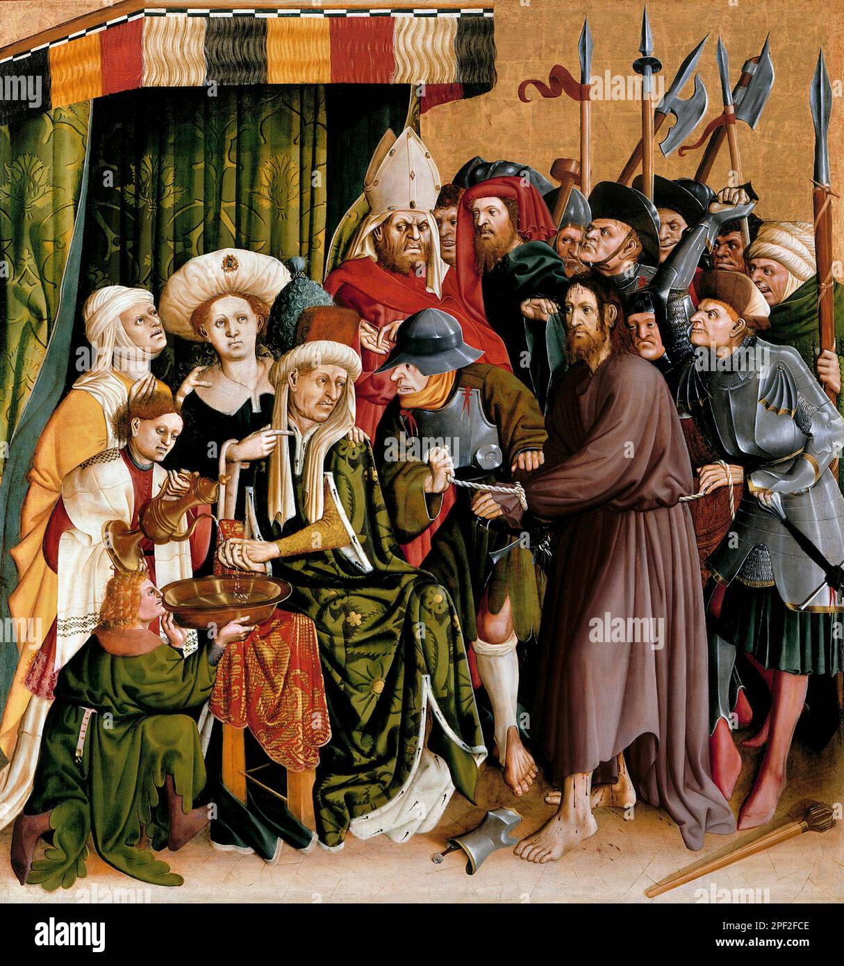 Die Flügel des Wurzacher Altars des deutschen Künstlers Hans Multscher (ca. 1400-1467), Öl auf Holz, 1437 Stockfoto