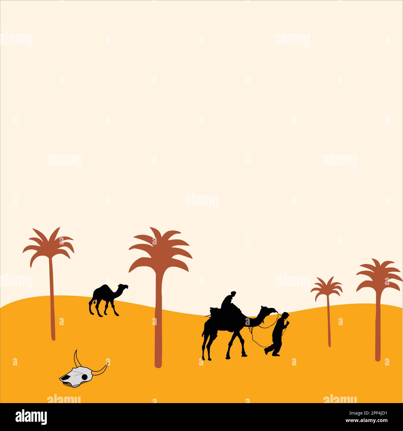 Wüstenhintergrund. Wunderschöner Blick auf die Wüste. Desert Background Design. Wunderschöner Blick auf die Wüste im Hintergrund Stock Vektor