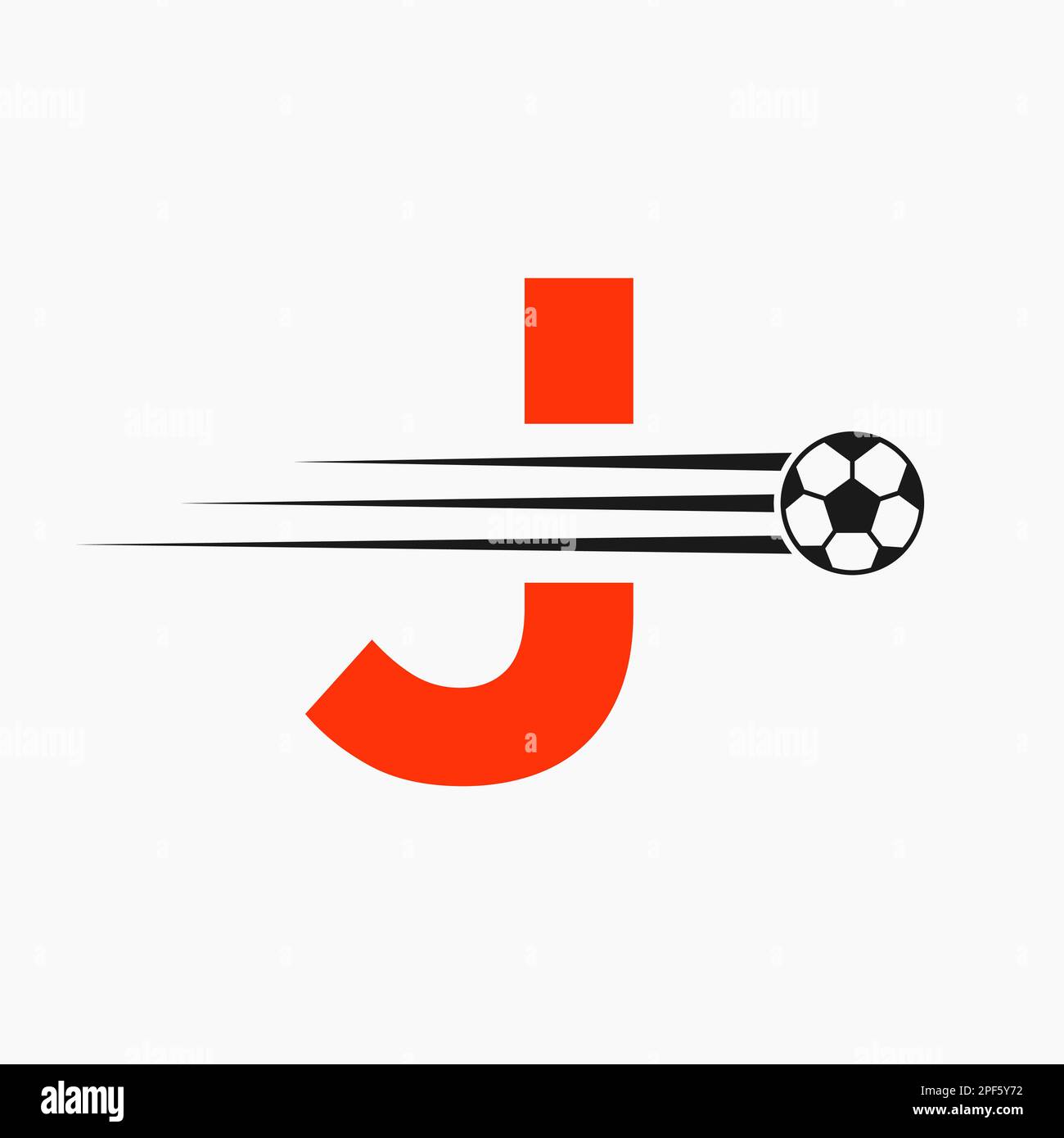 Anfangsbuchstabe J Fußball-Logo. Symbol Des Fußballvereins  Stock-Vektorgrafik - Alamy