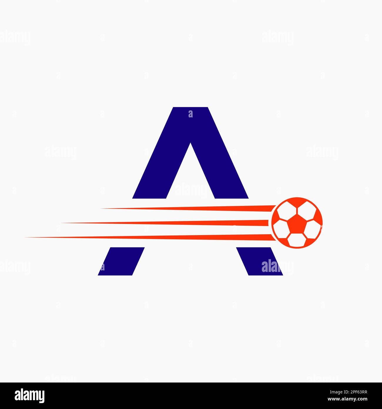 Anfangsbuchstabe A Fußball-Logo. Symbol Des Fußballvereins Stock Vektor