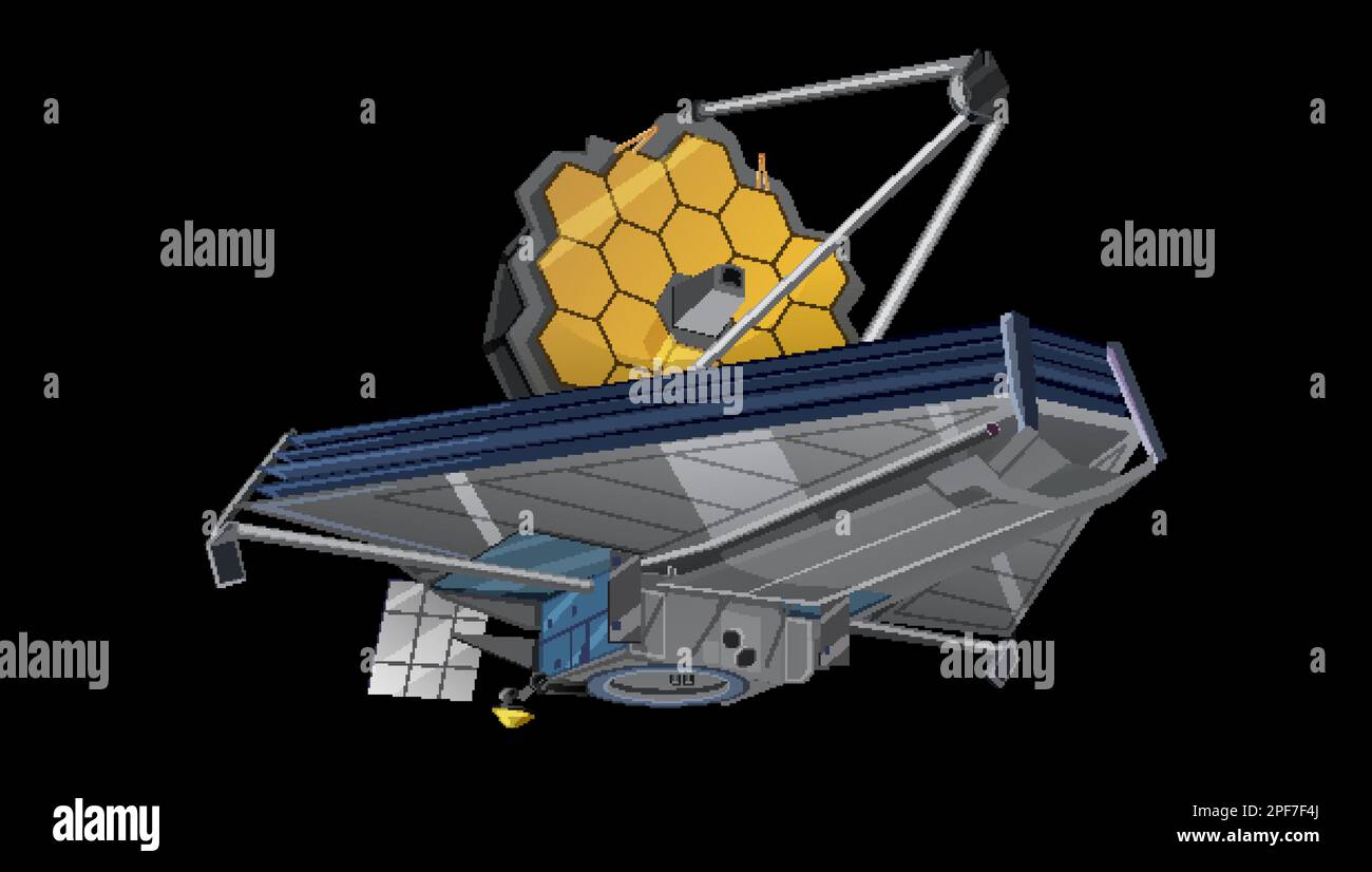 Abbildung: James Webb Space Telescope (JWST) Stock Vektor