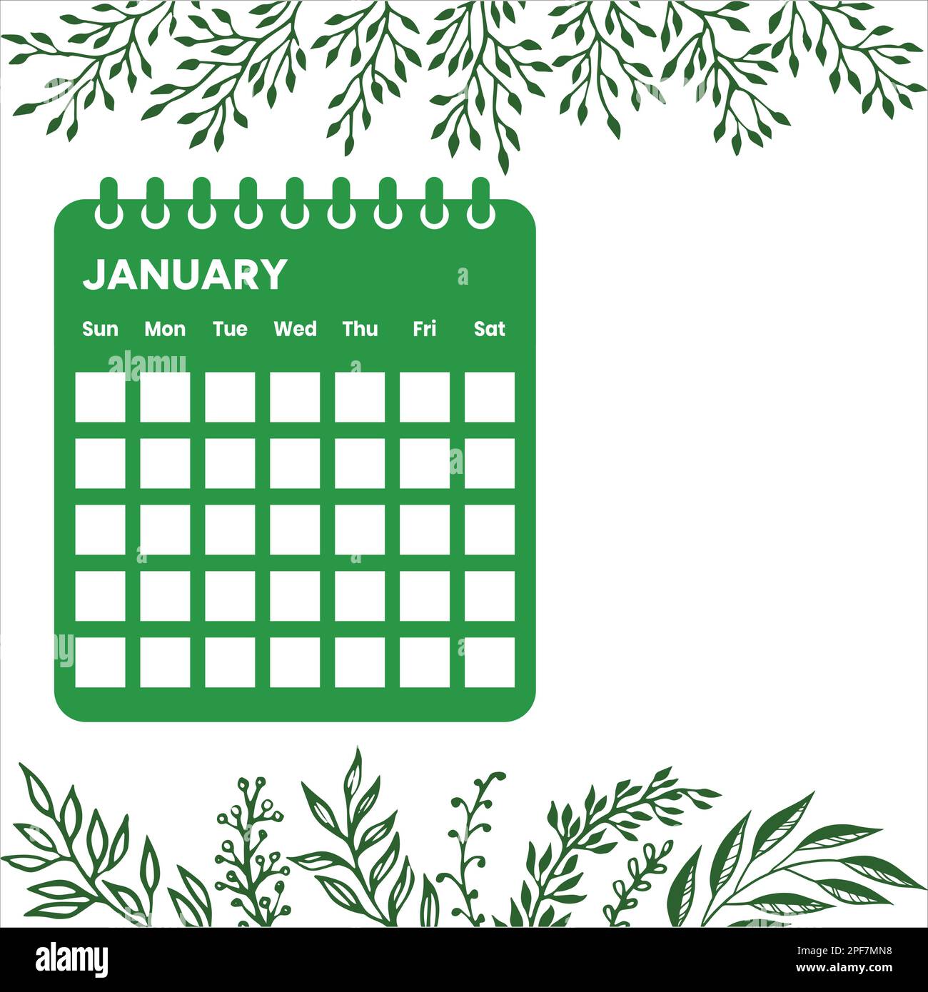 Januar Monat Kalender Stock Vektor
