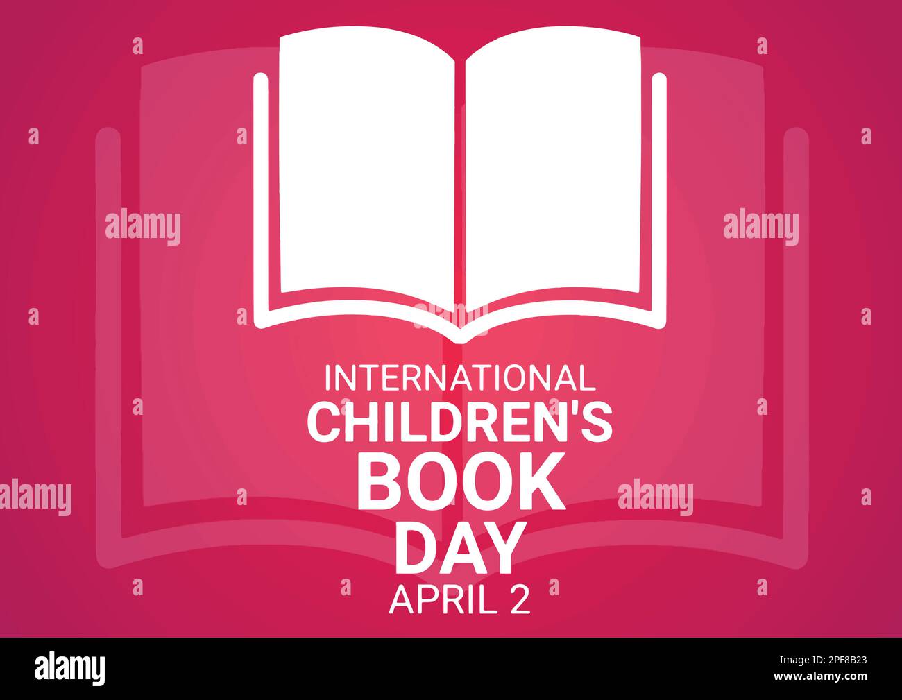 Internationaler Tag für Kinderbücher. April 2. Urlaubskonzept. Vorlage für Hintergrund, Banner, Karte, Poster mit Texteindruck. Vektordarstellung Stock Vektor