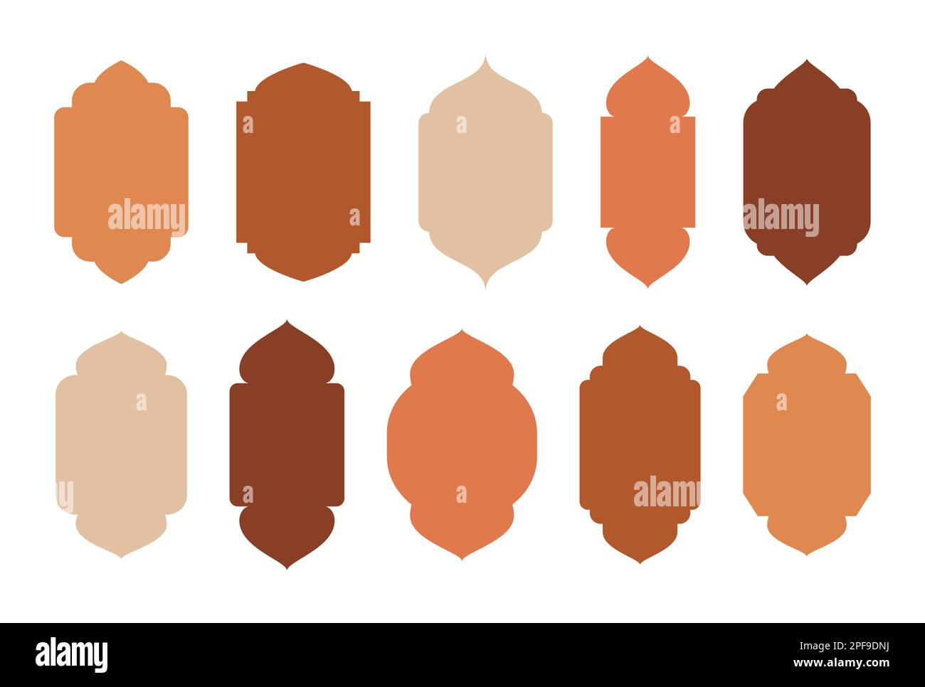 Islamische und ramadan-Karäe-Fenster im orientalischen Stil. Rahmen und Rahmen mit moderner Bo-Ho-Designvorlage. Stock Vektor