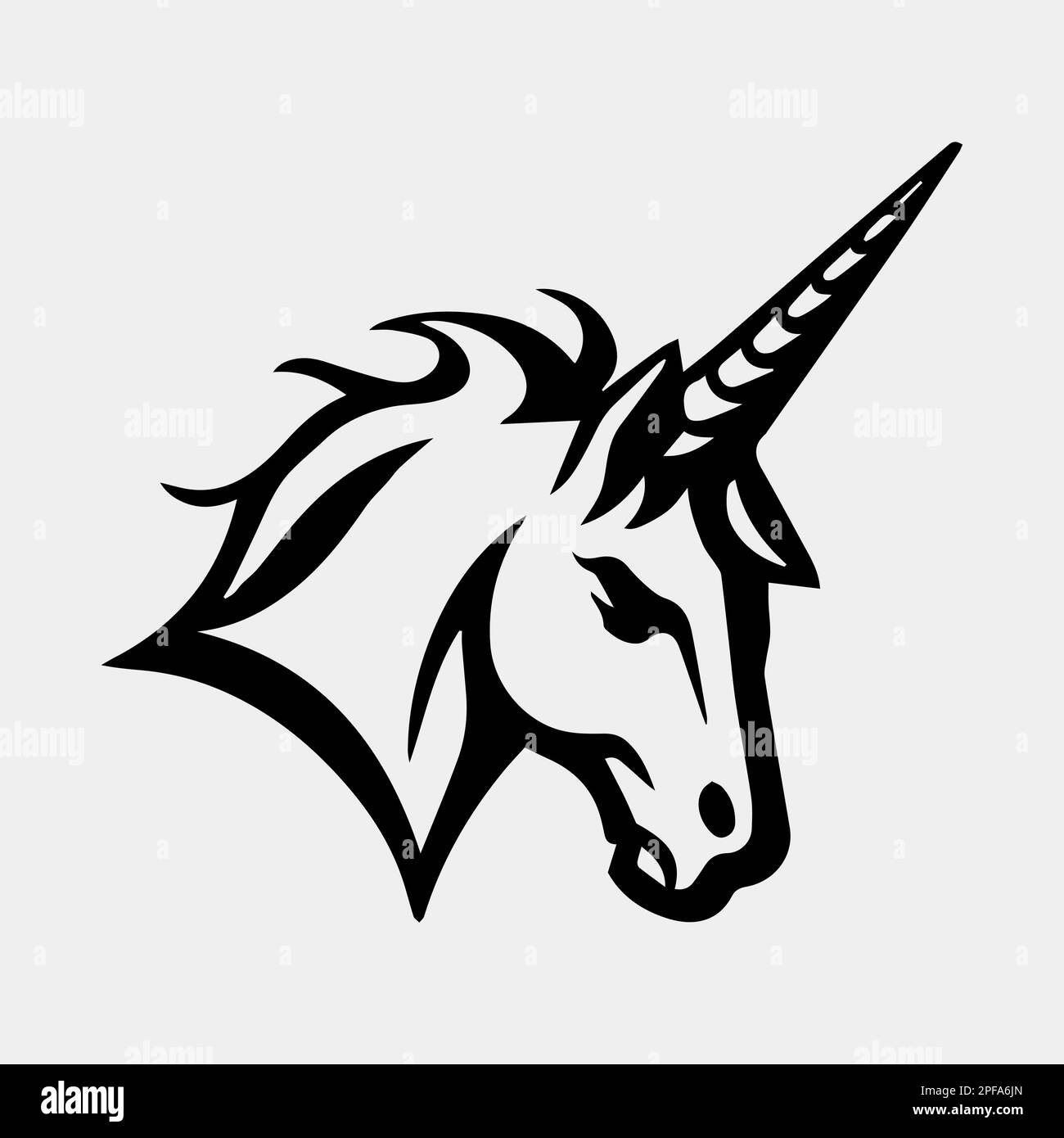 Unicorn Mascot Logo Design Template Inspiration, Vektorabbildung. Stock Vektor