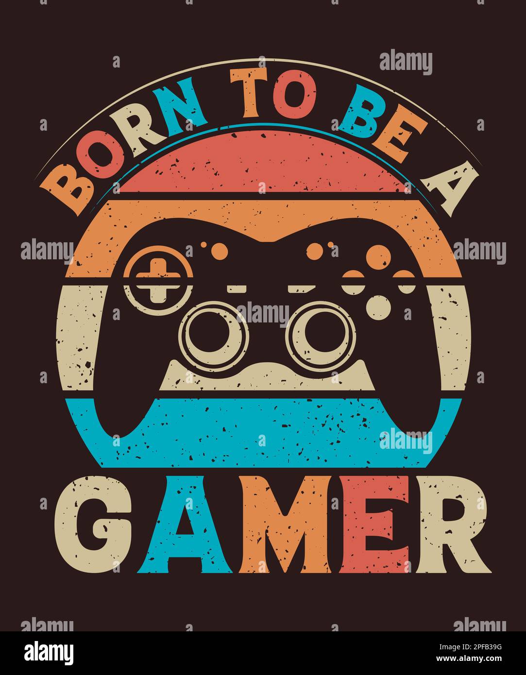 Das Design eines Gaming-T-Shirts für Gamer Stock Vektor
