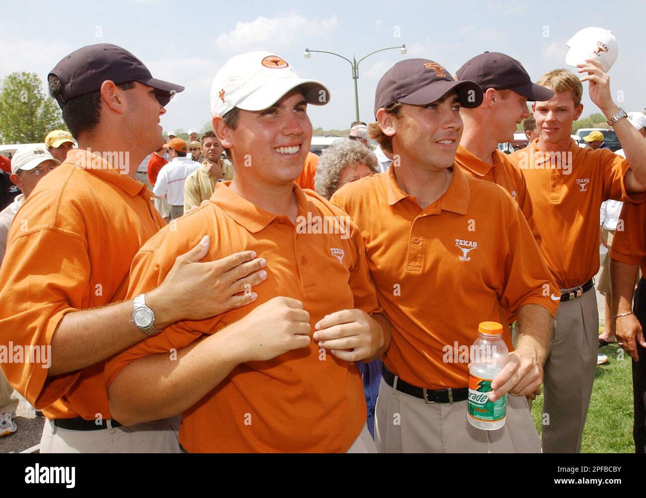 Texas golf team members, from left, Rusty Kennedy, Jason Hartwick, J.J
