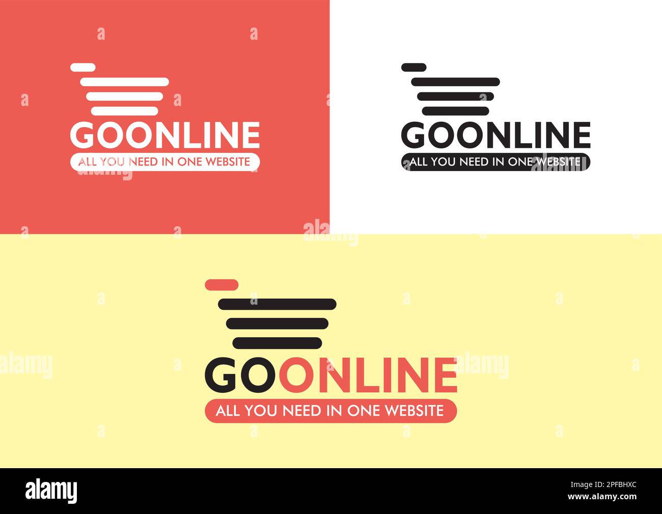 Gehen Sie zum Online-Logo-Warenkorb und zum Online-Website-Logo Stock Vektor