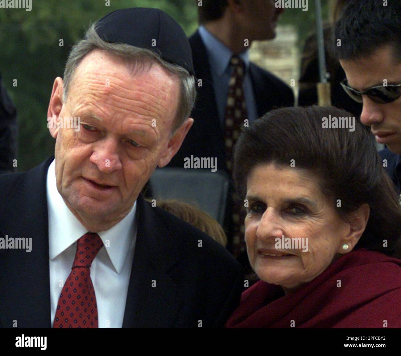 Canadian Prime Minister Jean Chretien talks with Leah Rabin, wife of ...