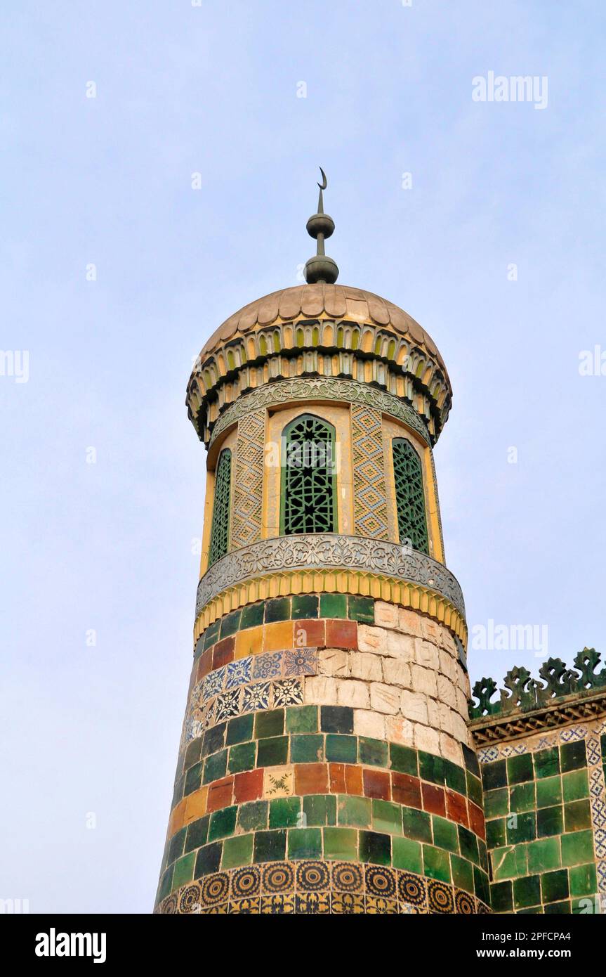 Das Apakh Hoja Mazar ( Afaq Khoja Mausoleum ) in der Nähe von Kashgar, Xinjiang, China. Stockfoto