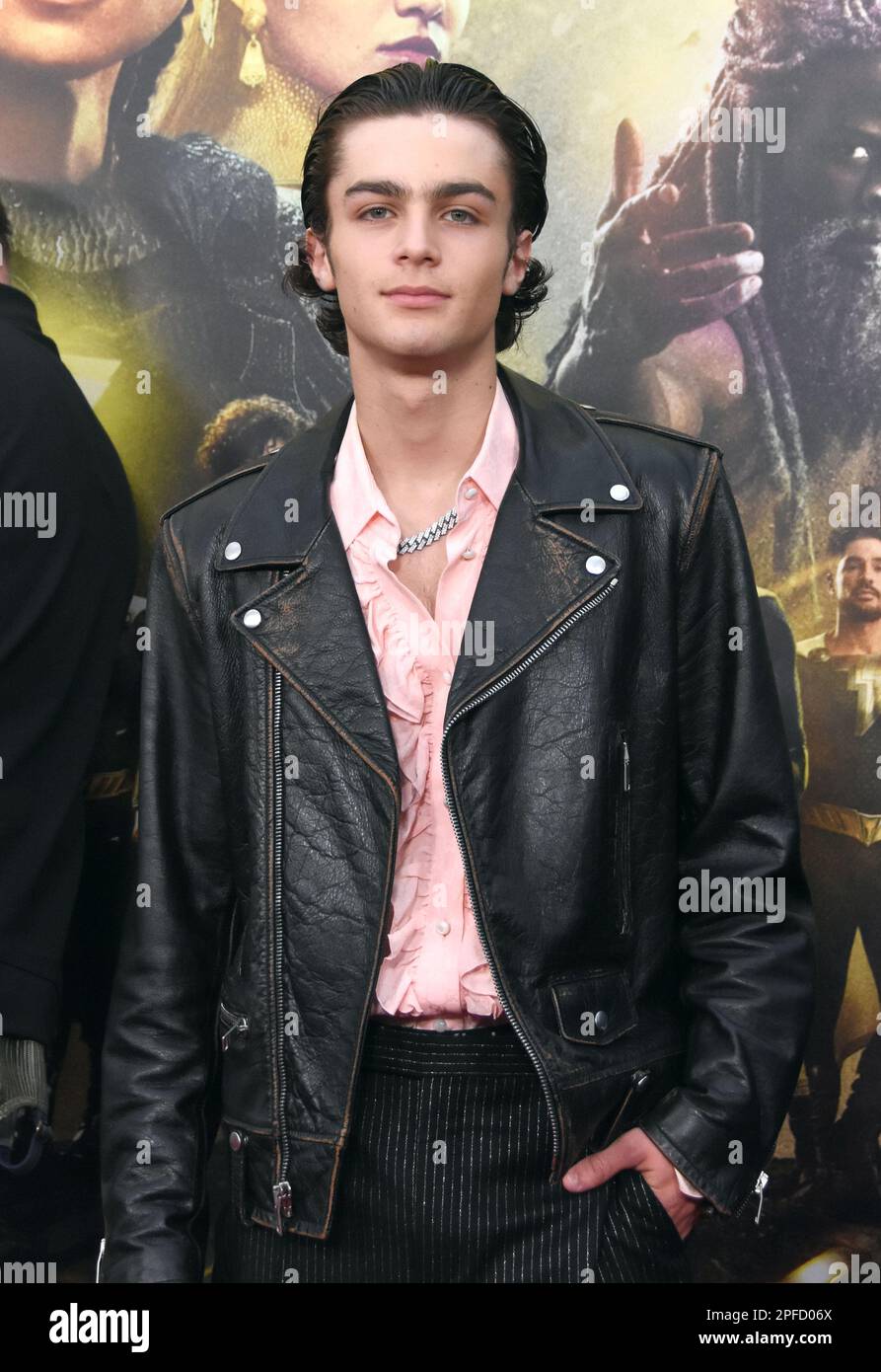 Los Angeles, Kalifornien, USA 14. März 2023 Schauspieler AVI Angel nimmt an der Premiere von Warner Bros. Teil Shazam! Fury of the Gods im Regency Village Theatre am 14. März 2023 in Los Angeles, Kalifornien, USA. Foto: Barry King/Alamy Stock Photo Stockfoto