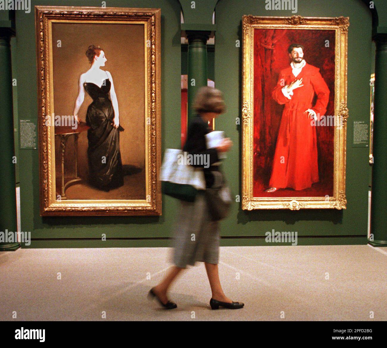 ADVANCE FOR SUNDAY JUNE 27Judith Joy, of Boston, walks by artist John Singer Sargent