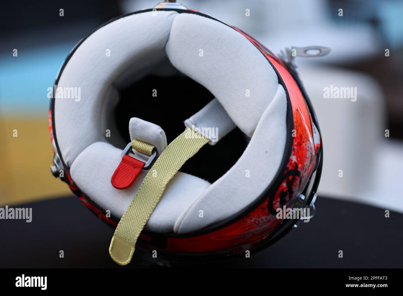 Jeddah, Saudi-Arabien. 17. März 2022. JEDDAH, SAUDI-ARABIEN, Corniche Circuit, 17. März: Helm von Nico Hülkenberg (HUELKENBERG), GER, während des Saudi-arabischen Formel-1-Grand Prix auf der Dschidah Corniche Circuit am 17. März 2023. Formel 1 - F1 Motorsport, gebührenpflichtiges Bild, Foto und Copyright © Jun QIAN ATP Images (QIAN Jun/ATP/SPP) Guthaben: SPP Sport Press Photo. Alamy Live News Stockfoto