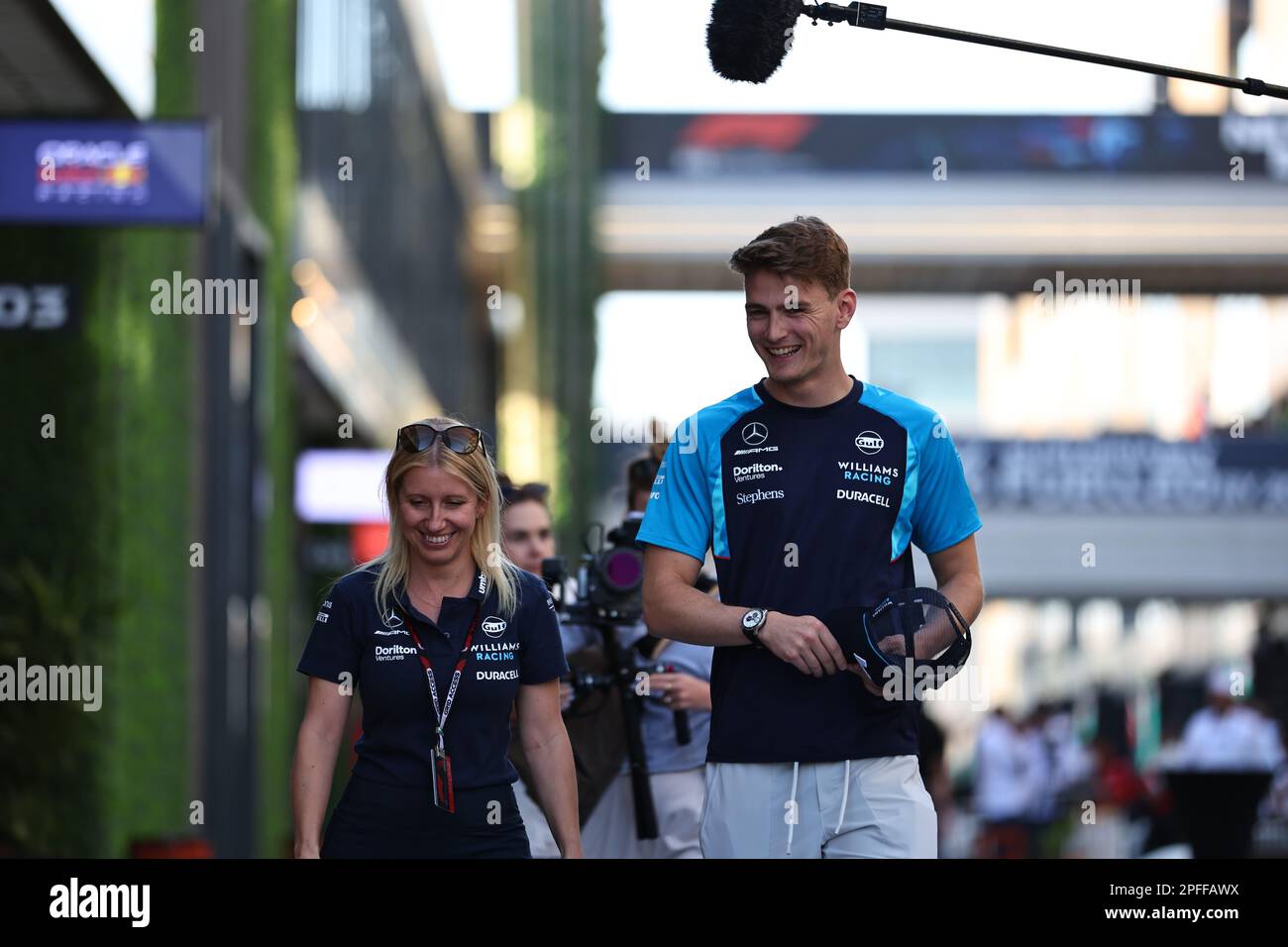 Jeddah, Saudi-Arabien. 17. März 2022. JEDDAH, SAUDI-ARABIEN, Corniche Circuit, 17. März: #2, Logan SarSergeant, USA, Team Williams F1 FW45 während des Saudi-arabischen Formel-1-Grand Prix auf der Jeddah Corniche Circuit am 17. März 2023. Formel 1 - F1 Motorsport, gebührenpflichtiges Bild, Foto und Copyright © Jun QIAN ATP Images (QIAN Jun/ATP/SPP) Guthaben: SPP Sport Press Photo. Alamy Live News Stockfoto