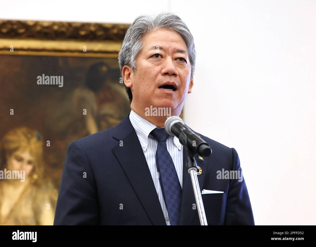 Tokio, Japan. 17. März 2023. Kawasaki Heavy Industries (KHI) Präsident