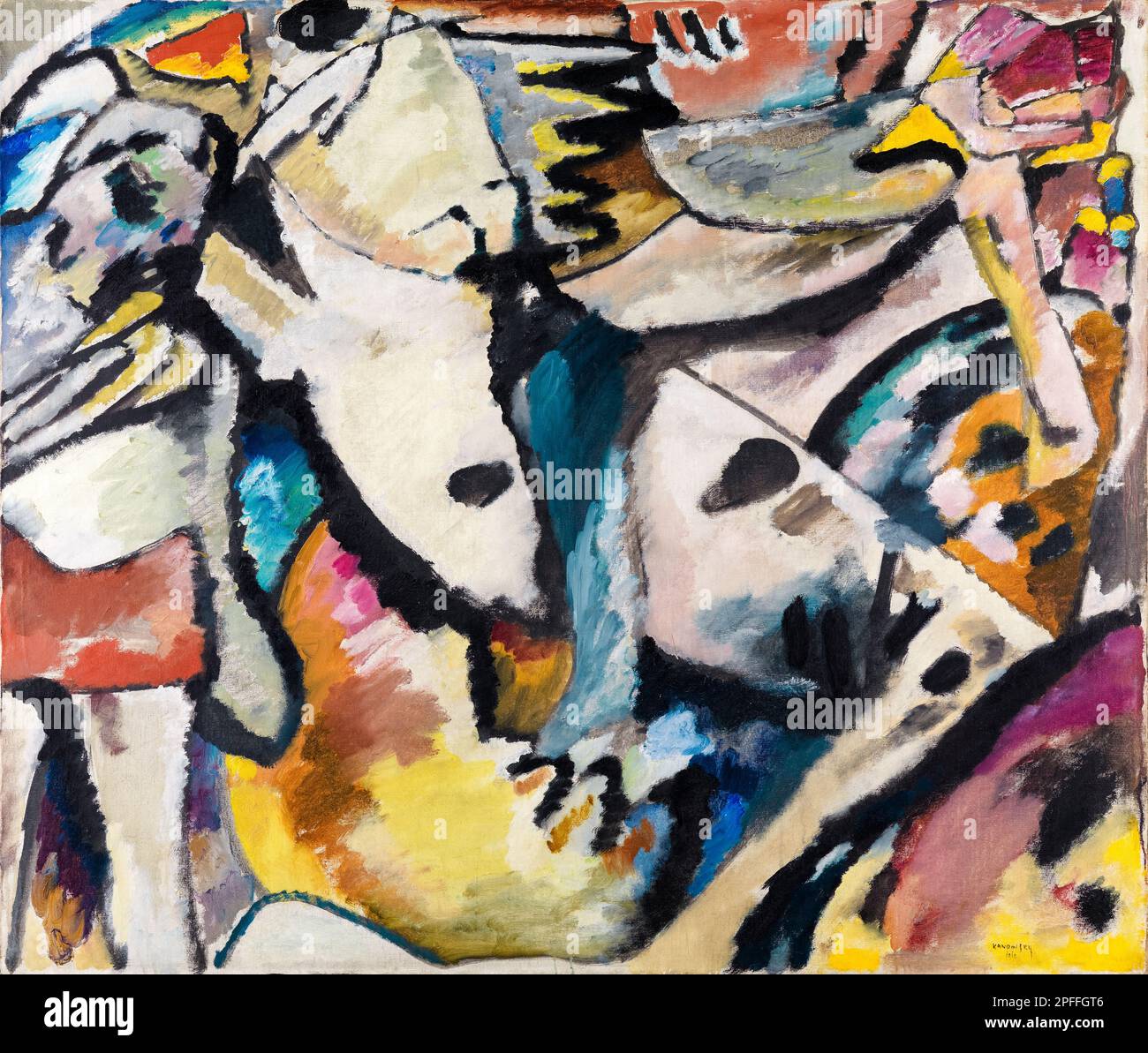 Wassily Kandinsky, Improvisation 13, abstrakte Ölmalerei auf Leinwand, 1910 Stockfoto