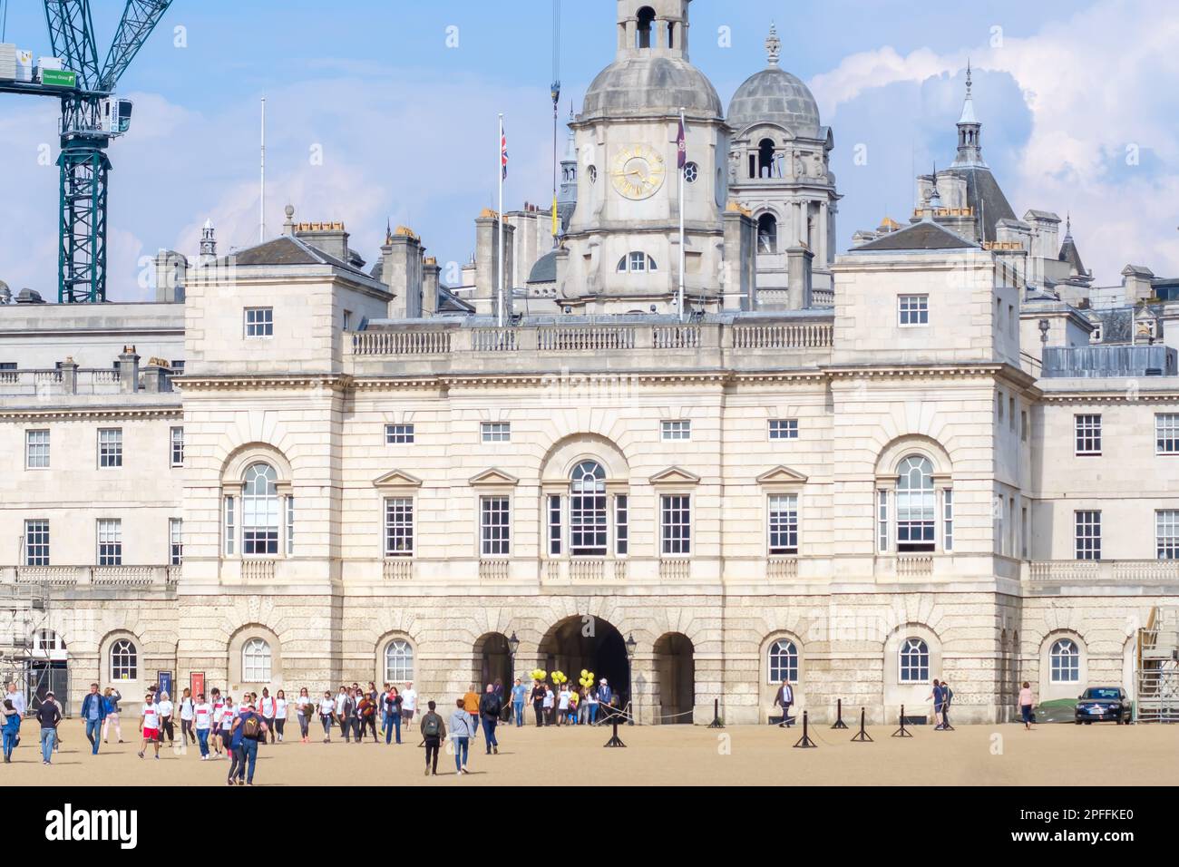 London, Vereinigtes Königreich : 21. Mai 2018 - Blick auf die berühmte Haushaltskavallerie, auch bekannt als Horse Guards in London, Großbritannien Stockfoto