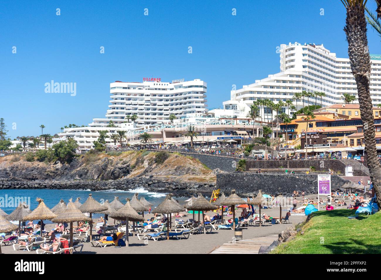 Pfad nach Playa de El Bobo, Avenue Rafael Puig Lluvina, Playa de las Américas, Teneriffa, Kanarische Inseln, Königreich Spanien Stockfoto