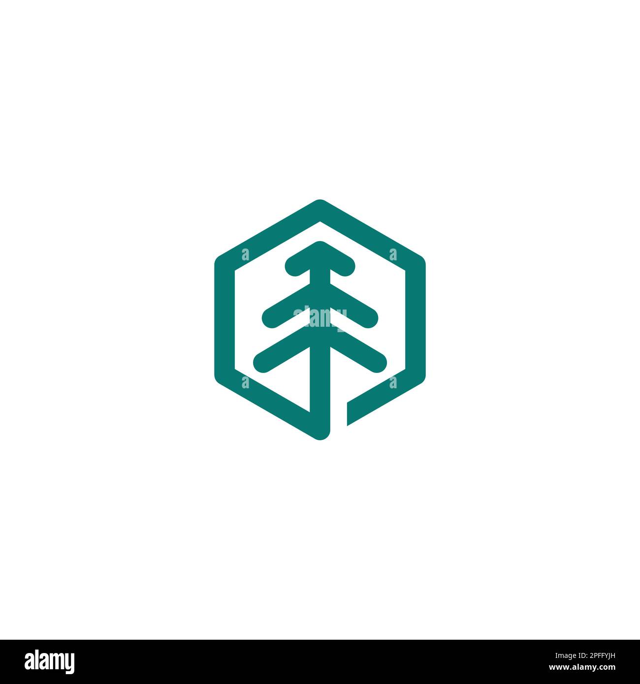 Kiefernbaum-Logo-Design. Vektor Der Kiefernnatur Stock Vektor
