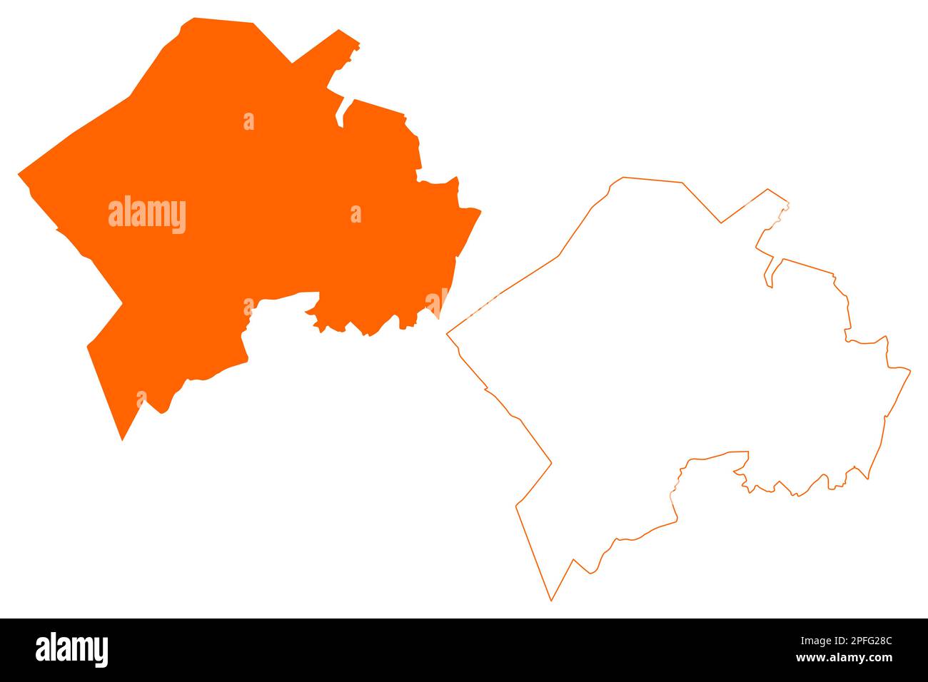 Stadtverwaltung Westerveld (Königreich der Niederlande, Holland, Provinz Drenthe) Kartenvektordarstellung, Scribble Sketch Westerveld Karte Stock Vektor