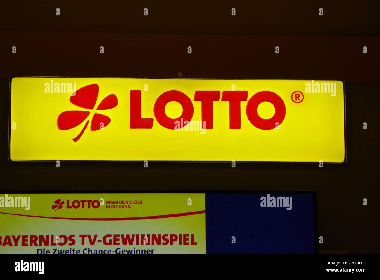Lotto / Logo / Schriftzug Stockfoto