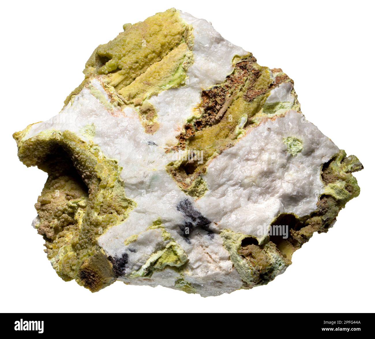 Grüne Pyromorphite [Pb5 (PO4) 3Cl] (von Roughtongill, Caldbeck, Cumbria UK) Stockfoto