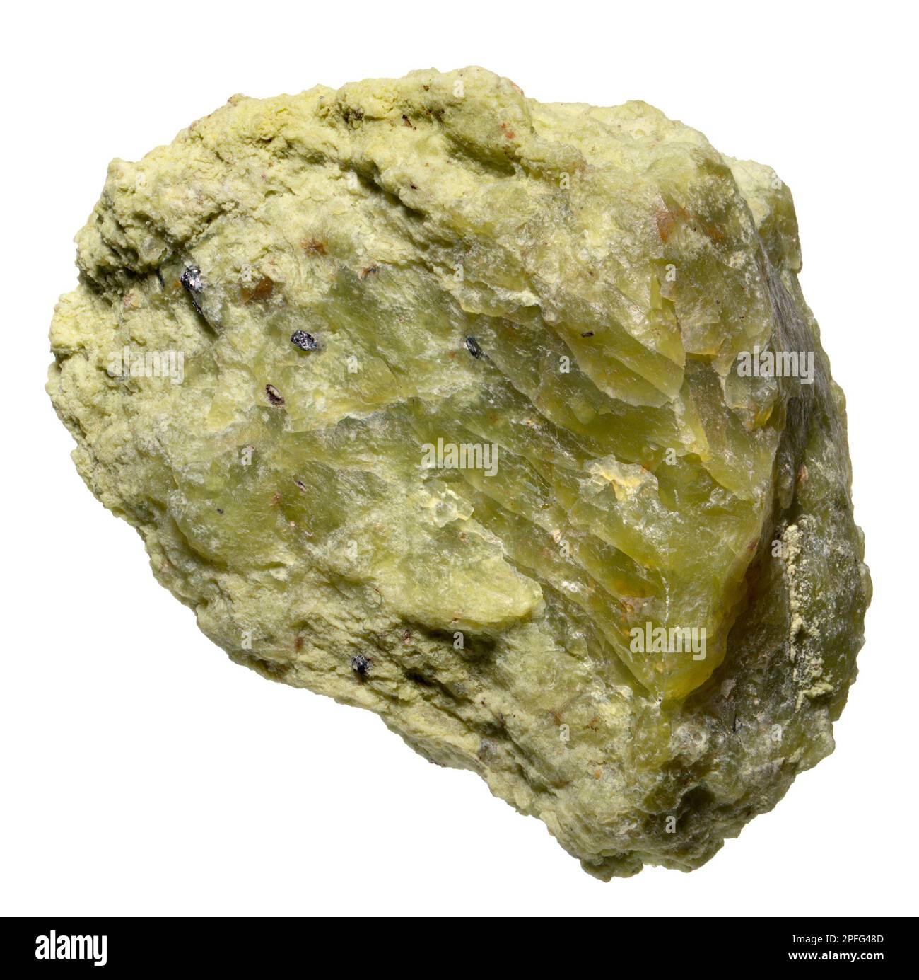 Grobes, ungeschnittenes grünes Opal Stockfoto