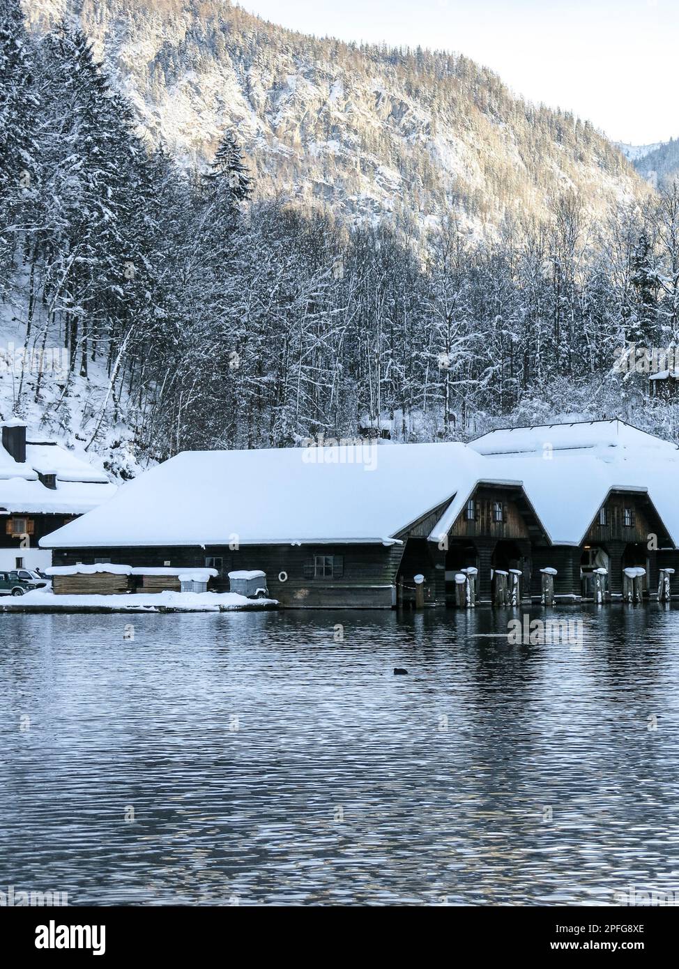 Winter in bayern königsee Stockfoto