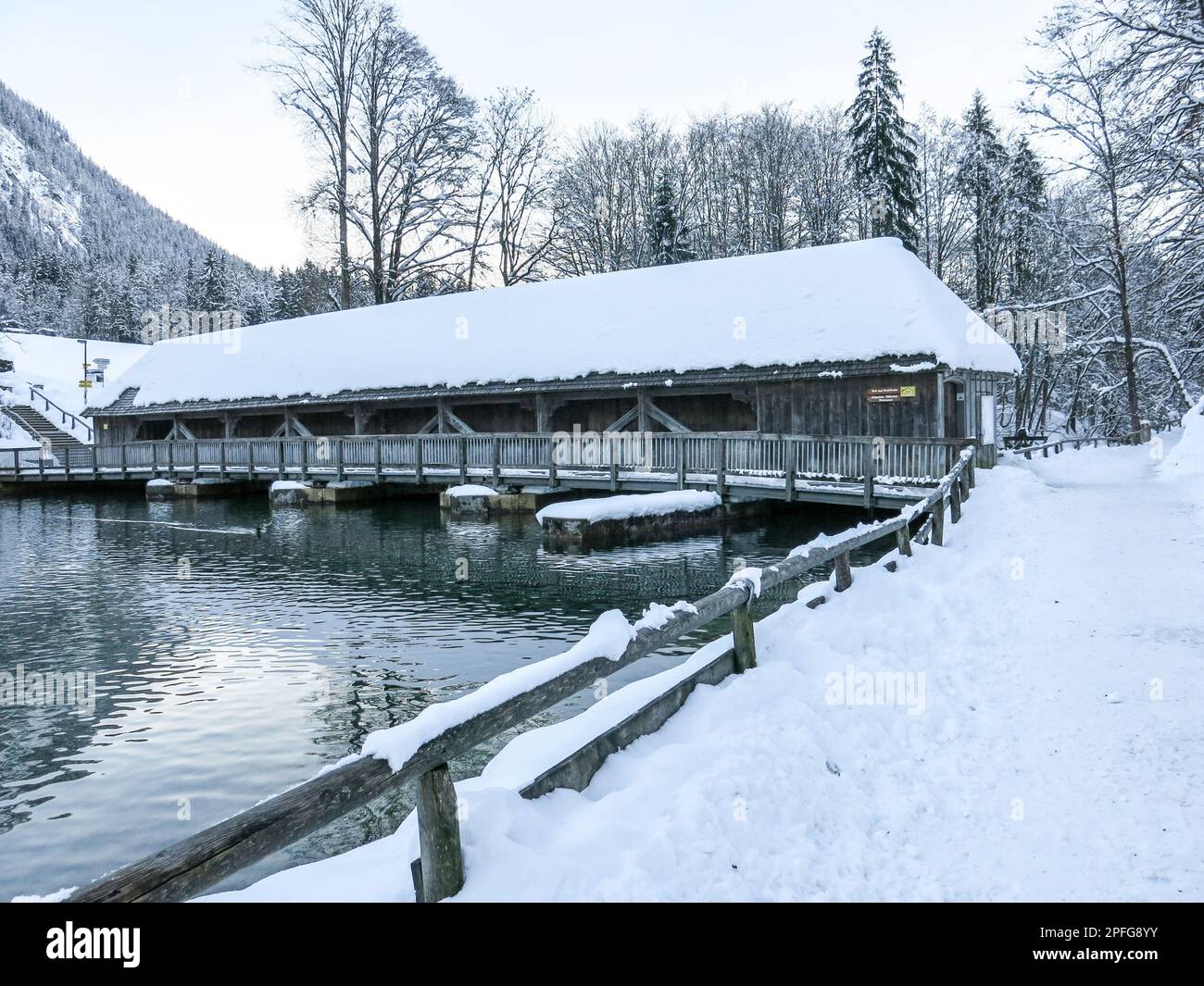 Winter in bayern königsee Stockfoto