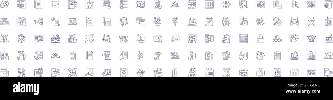 Symbole der Programmzeile Zeichen eingestellt. Designsammlung von Programm, Programmierung, Software, Routine, Algorithmus, Logik, Syntax, Compiler Outline Concept Vector Stock Vektor