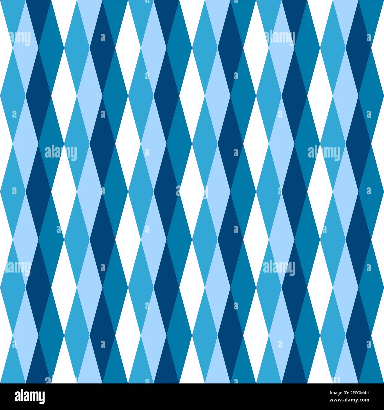 Geometrisches Rautenmuster in Blautönen Stockfoto