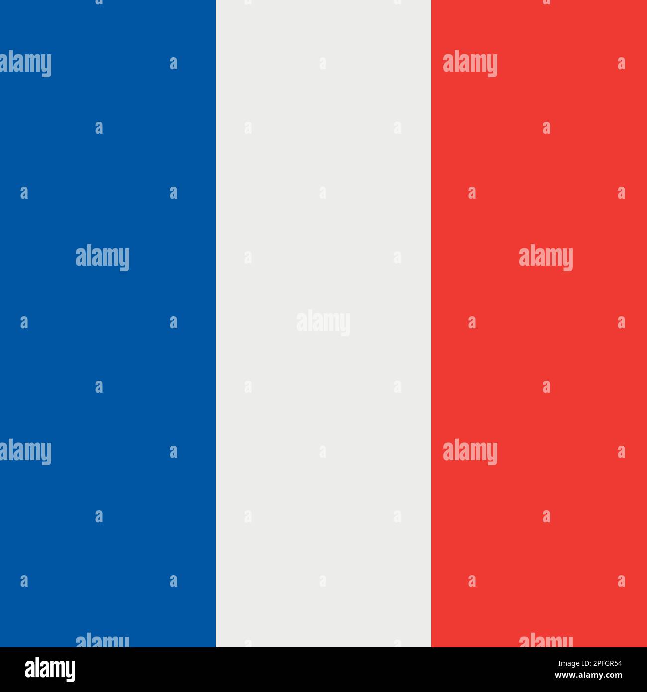 Vector Flat France-Flagge isoliert auf weißem Hintergrund Stock Vektor