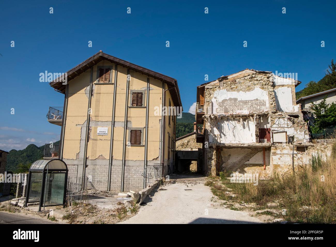 Italien, Piedilama-Arquata del Tronto nach dem Erdbeben Stockfoto