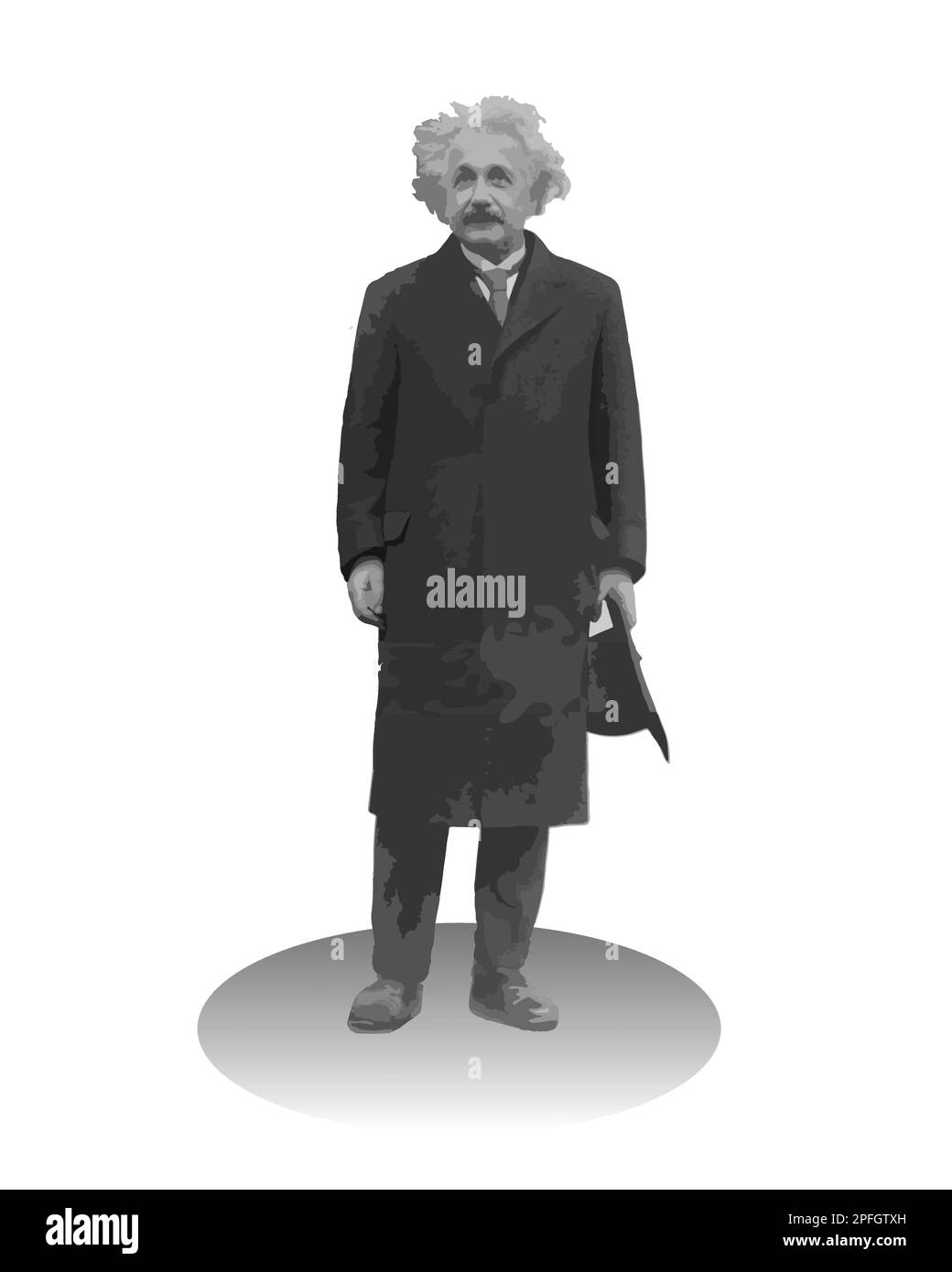 Albert Einstein theoretischer Physiker Vektorbildungs-Bild Stock Vektor