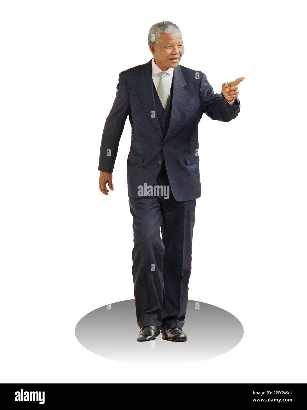 Nelson Mandela Vector Illustration Abstraktes Bild Stock Vektor