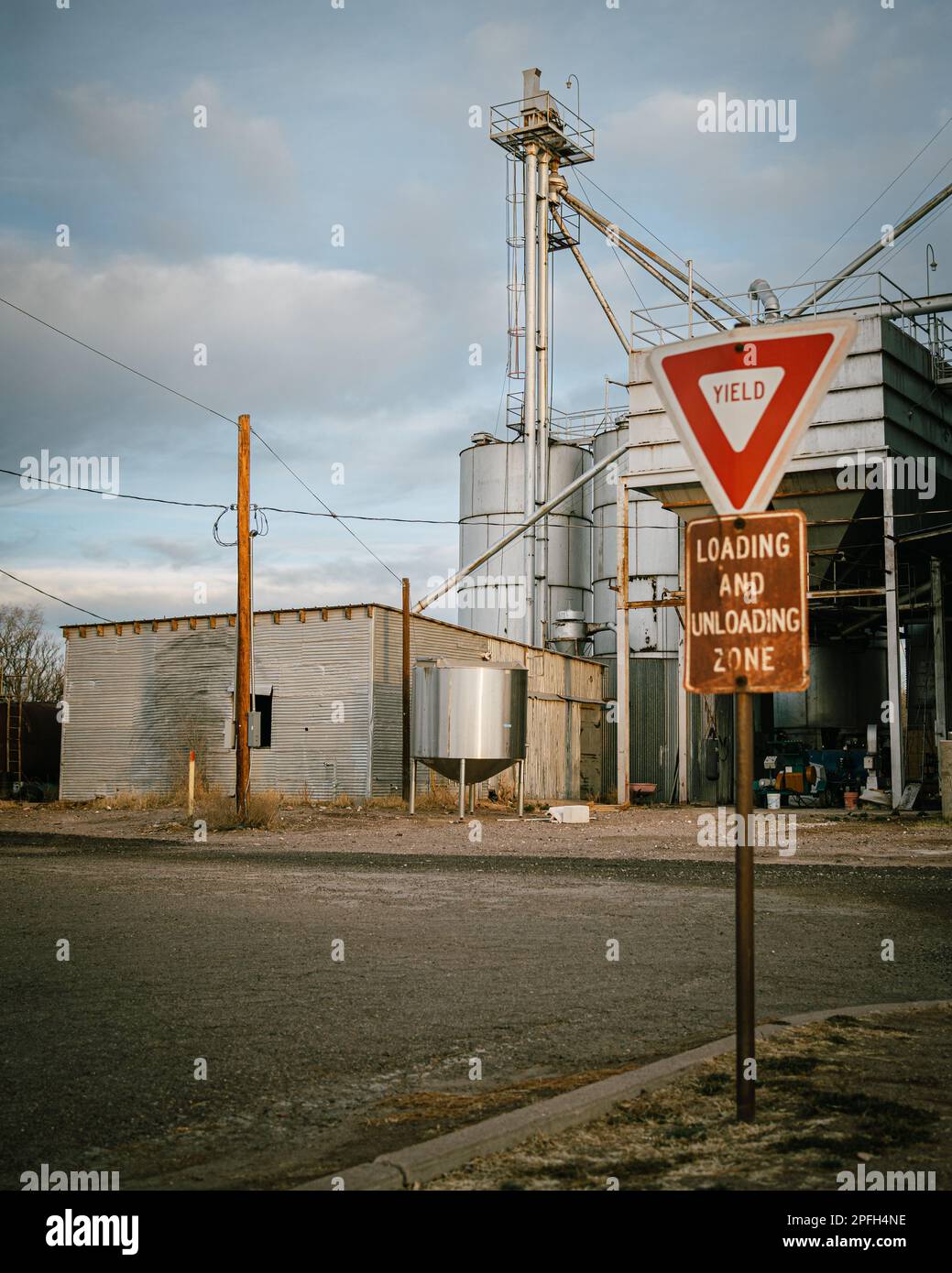 Vorfahrtsschild, Marfa, Texas Stockfoto