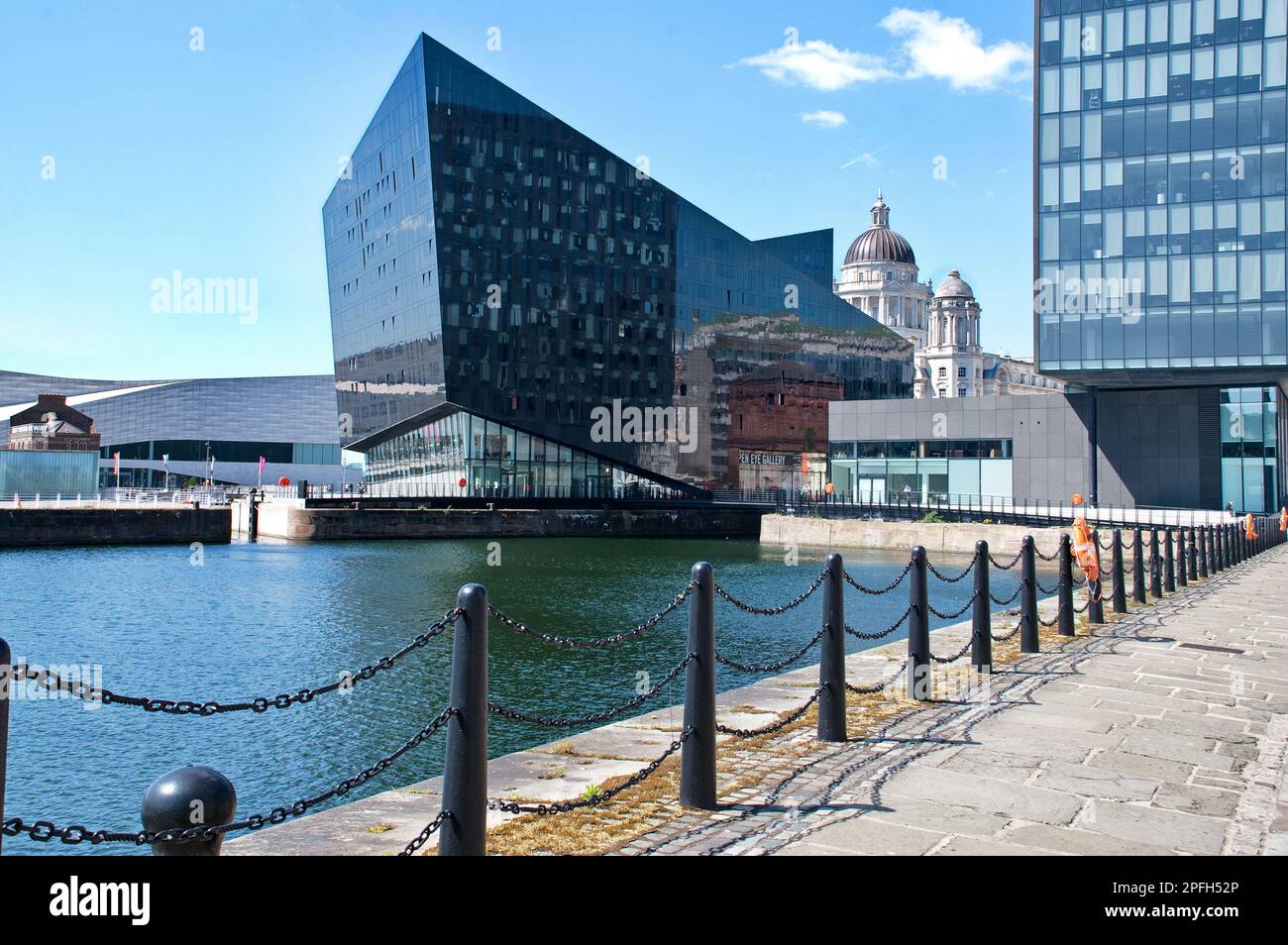 Open Eye Gallery 19 Mann Island und Liverpool Waterfront Liverpool L3 1bp. Stockfoto