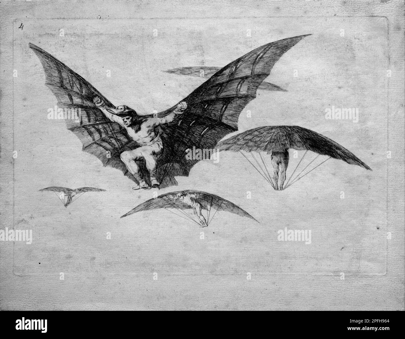 A Way of Flying (1815 - 1819) von Francisco de Goya y Lucientes Stockfoto