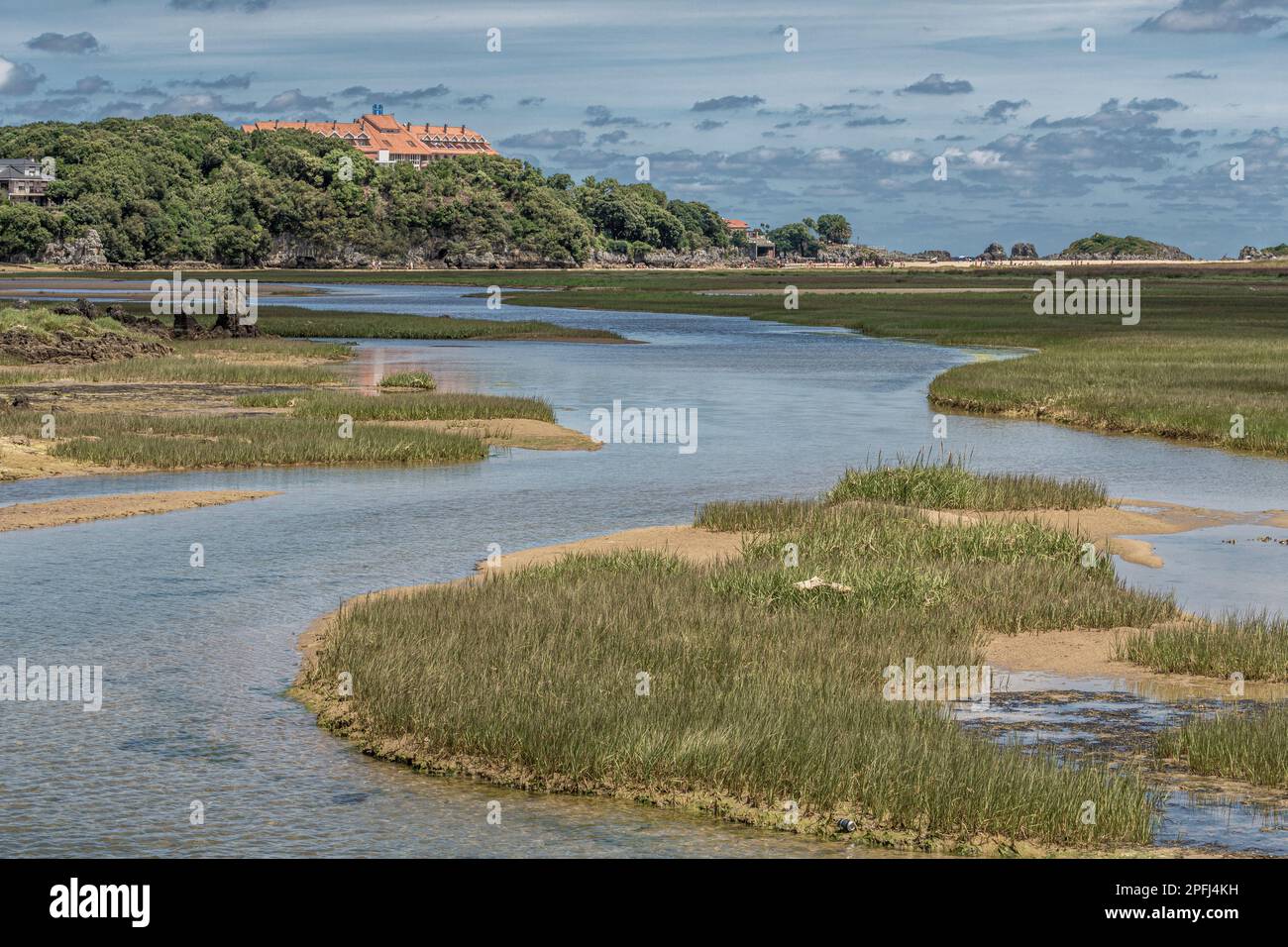 Gezeiten-Mühle Santa Olaja in Arnuero, Kantabrien, Spanien, Stockfoto