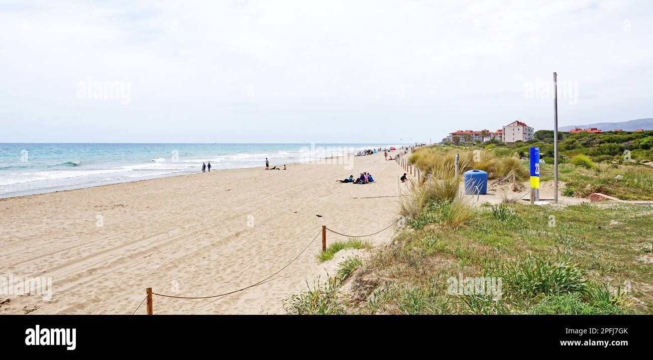 Strand von El Prat de Llobregat in der Provinz Barcelona, Katalonien, Spanien, Europa Stockfoto