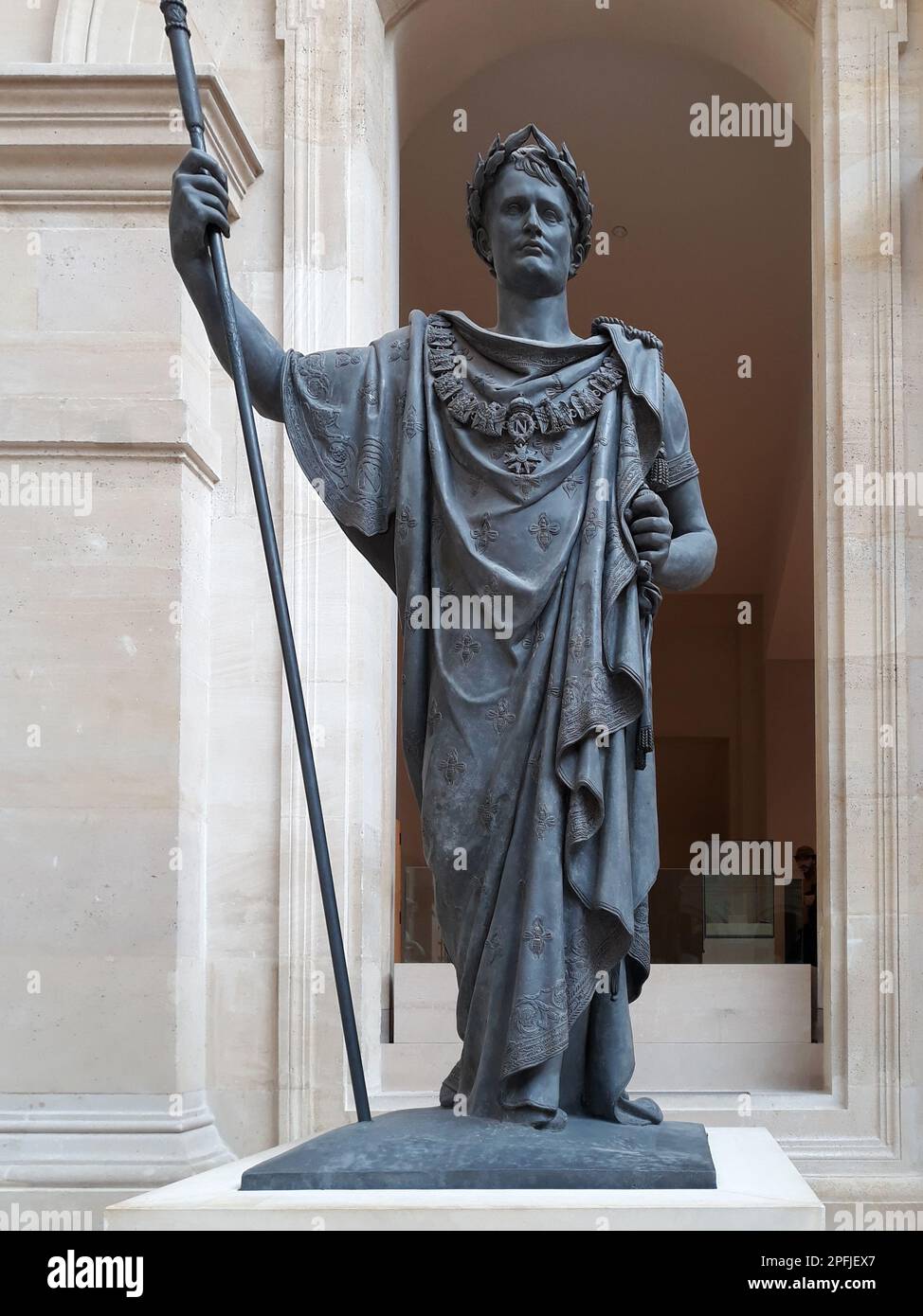 Napoleon triumphiert Sieger, Louvre Museum, Paris, Frankreich Stockfoto