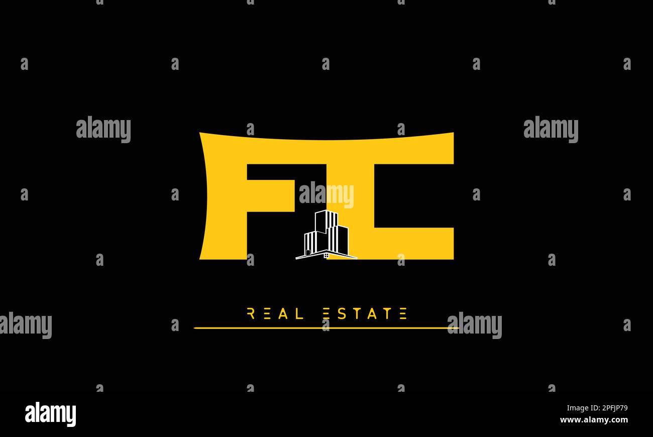 Immobilienbriefe Initialen Monogramm Logo FC , CF Stock Vektor