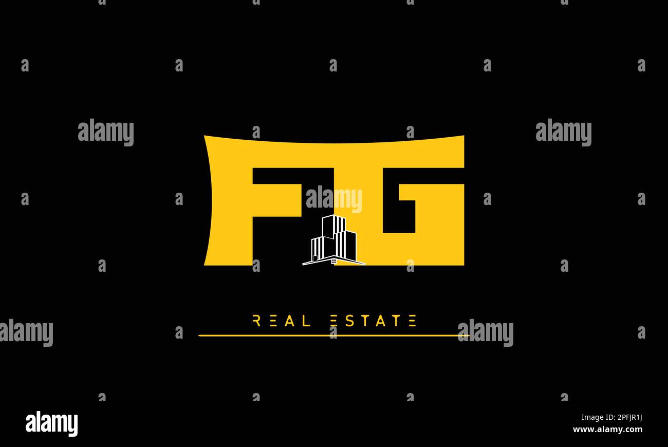 Immobilienbriefe Initialen Monogramm Logo FG , GF Stock Vektor