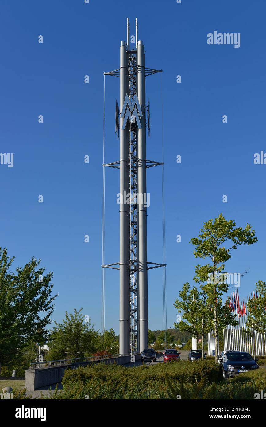 Messeturm, Neue Messe, Leipzig, Sachsen, Deutschland Stockfoto