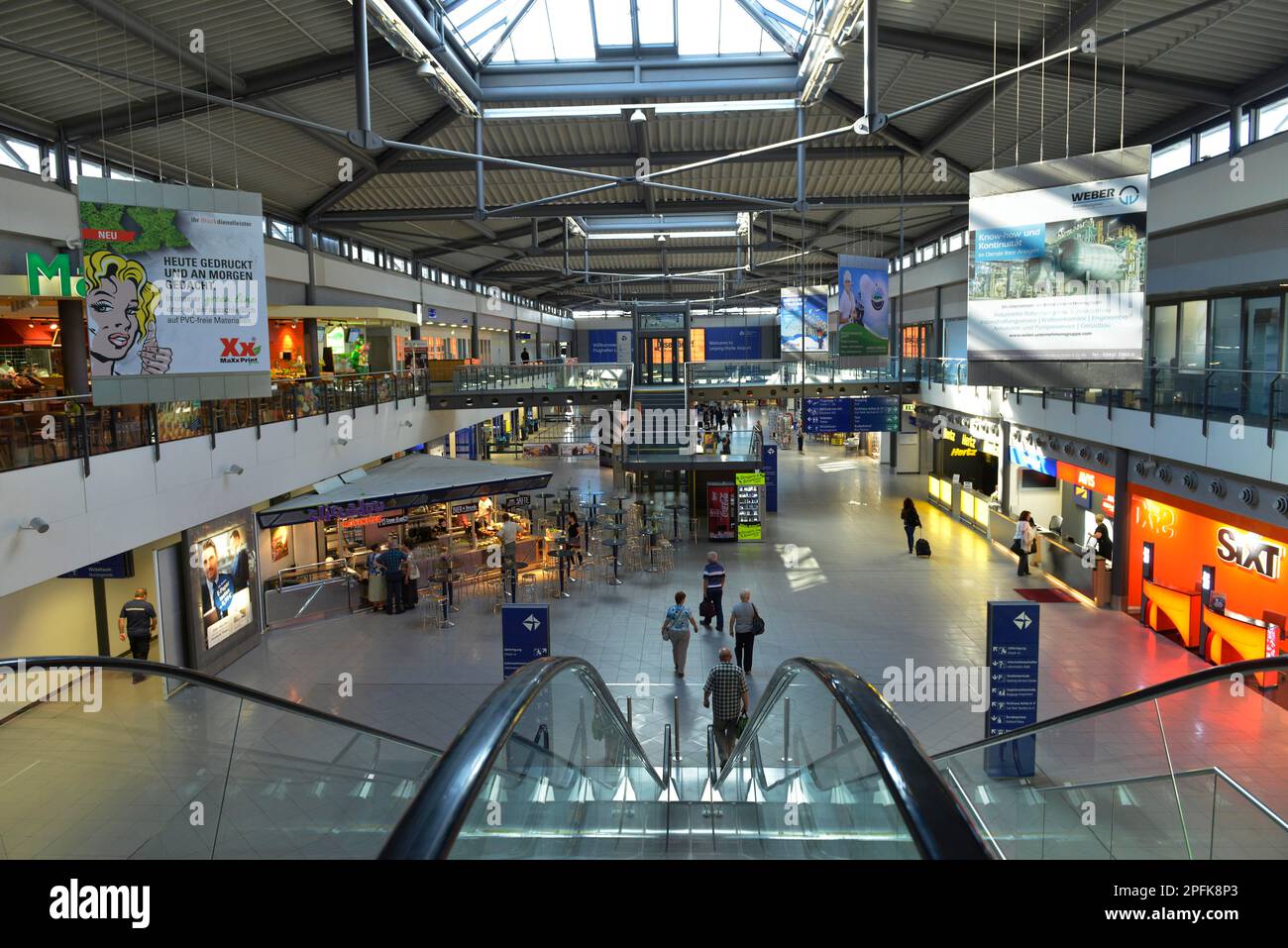Haupthalle, Flughafen, Leipzig, Sachsen, Deutschland Stockfoto