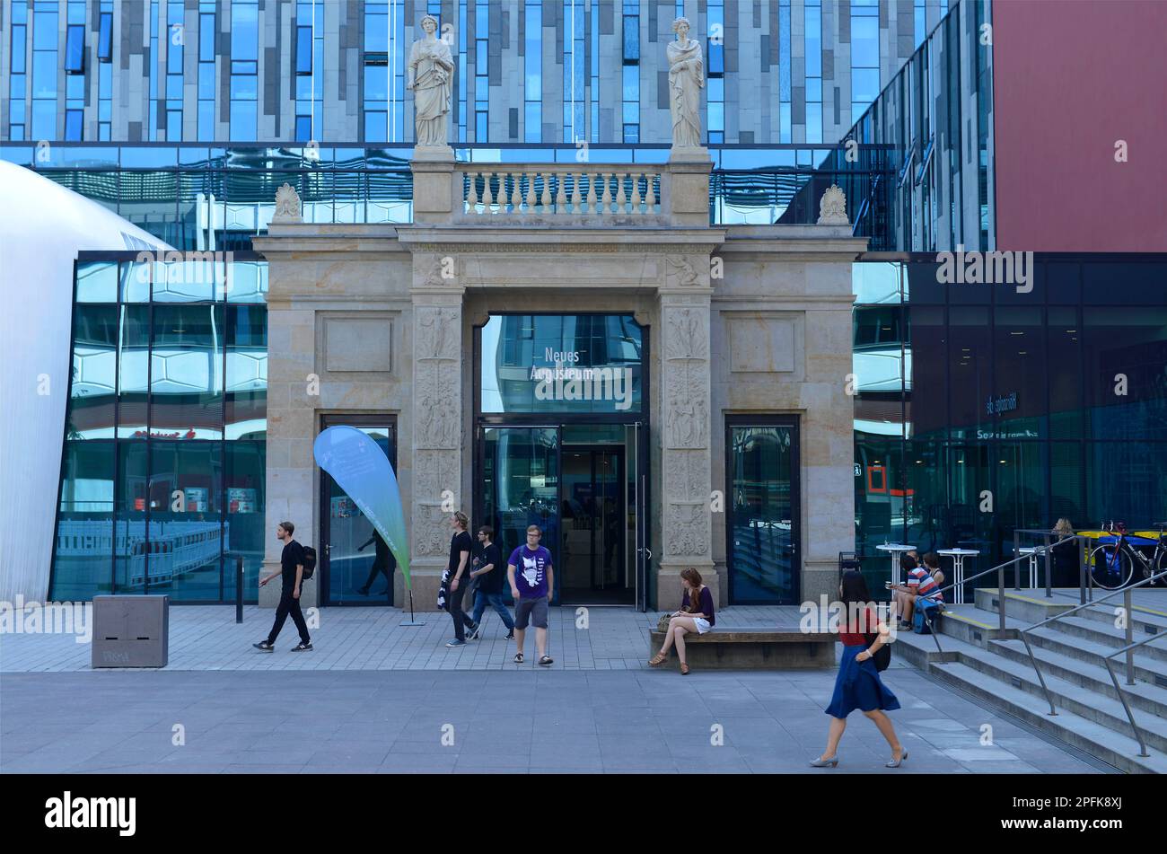Neuaugusteum, Universität, Augustplatz, Leipzig, Sachsen, Deutschland Stockfoto