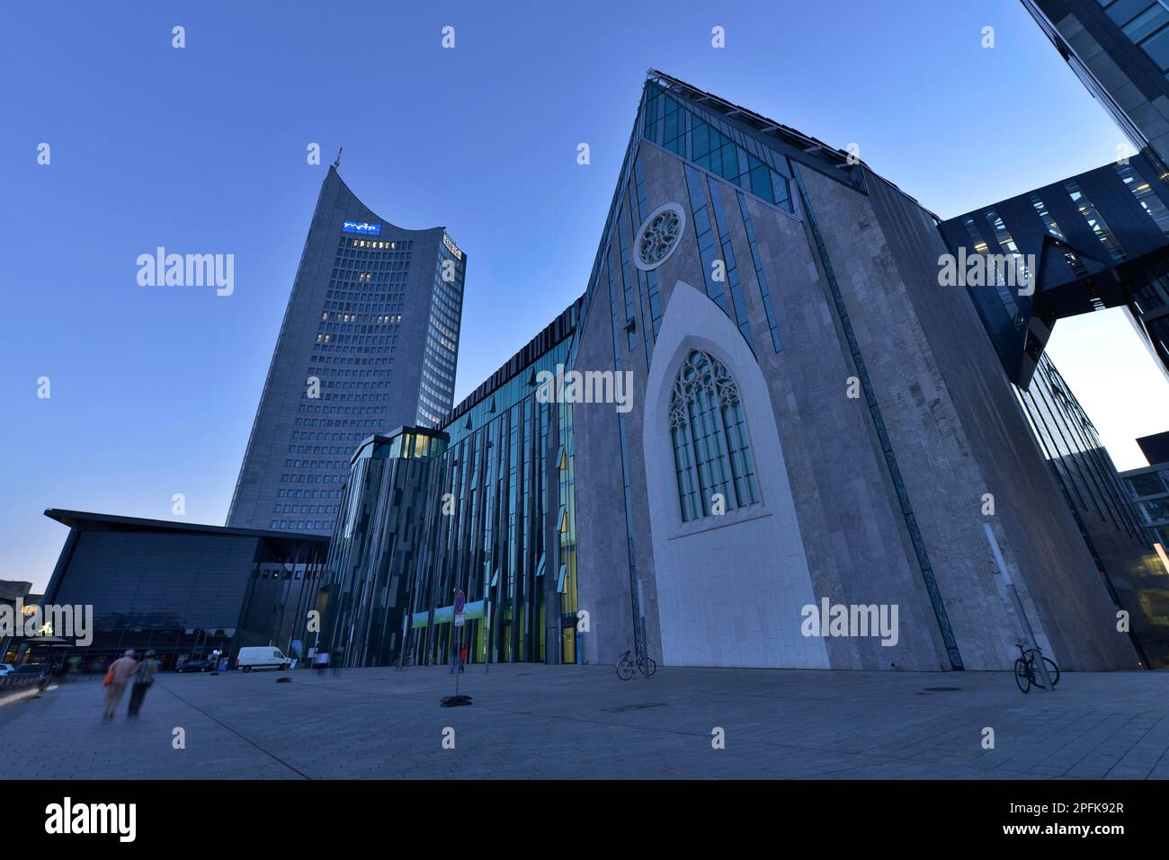New Augusteum, Paulinum, Universität, Augustplatz, Leipzig, Sachsen, Deutschland Stockfoto
